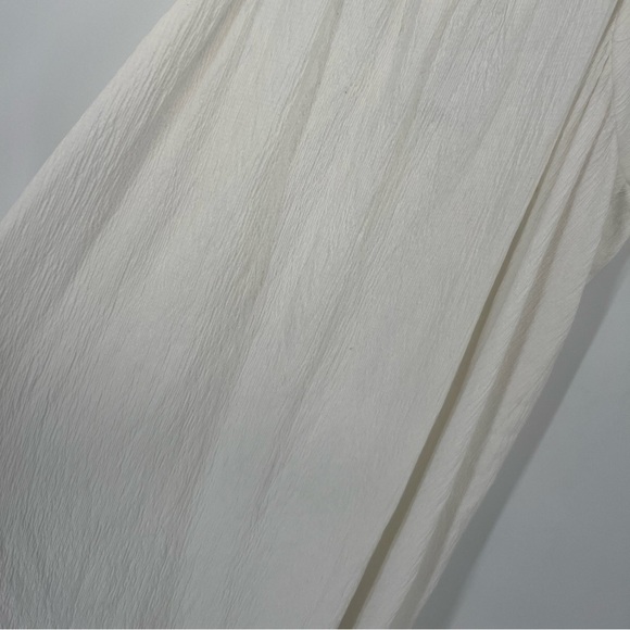 Zara Front Wooded Beaded Dainty Strap Crepe Boho Flowy Midi Dress - Picture 5 of 10